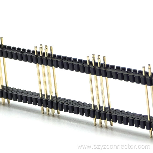 2.0mm Pitch Pin header Connector Dual Row Straight Three Inserted and Seven Missing Columns SQ0.5mm H4.0mm Double Plastic 2*33P
